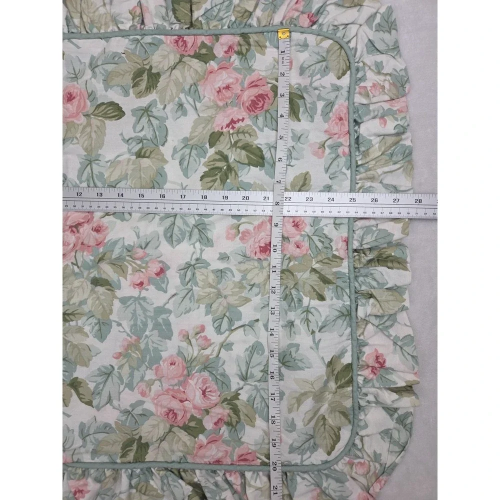 Vtg 80s Laura Ashley Cottage Rose Floral Paisley Comforter Sham Dust Ruffle Set